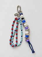 Mulberry Splash — Personalised Beaded Name Bag Charm