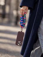 Blue Carnival — Personalised Beaded Name Bag Charm