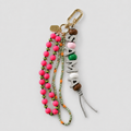 Pink Garden — Personalised Beaded Name Bag Charm