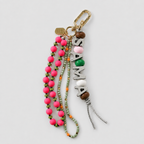 Pink Garden — Personalised Beaded Name Bag Charm