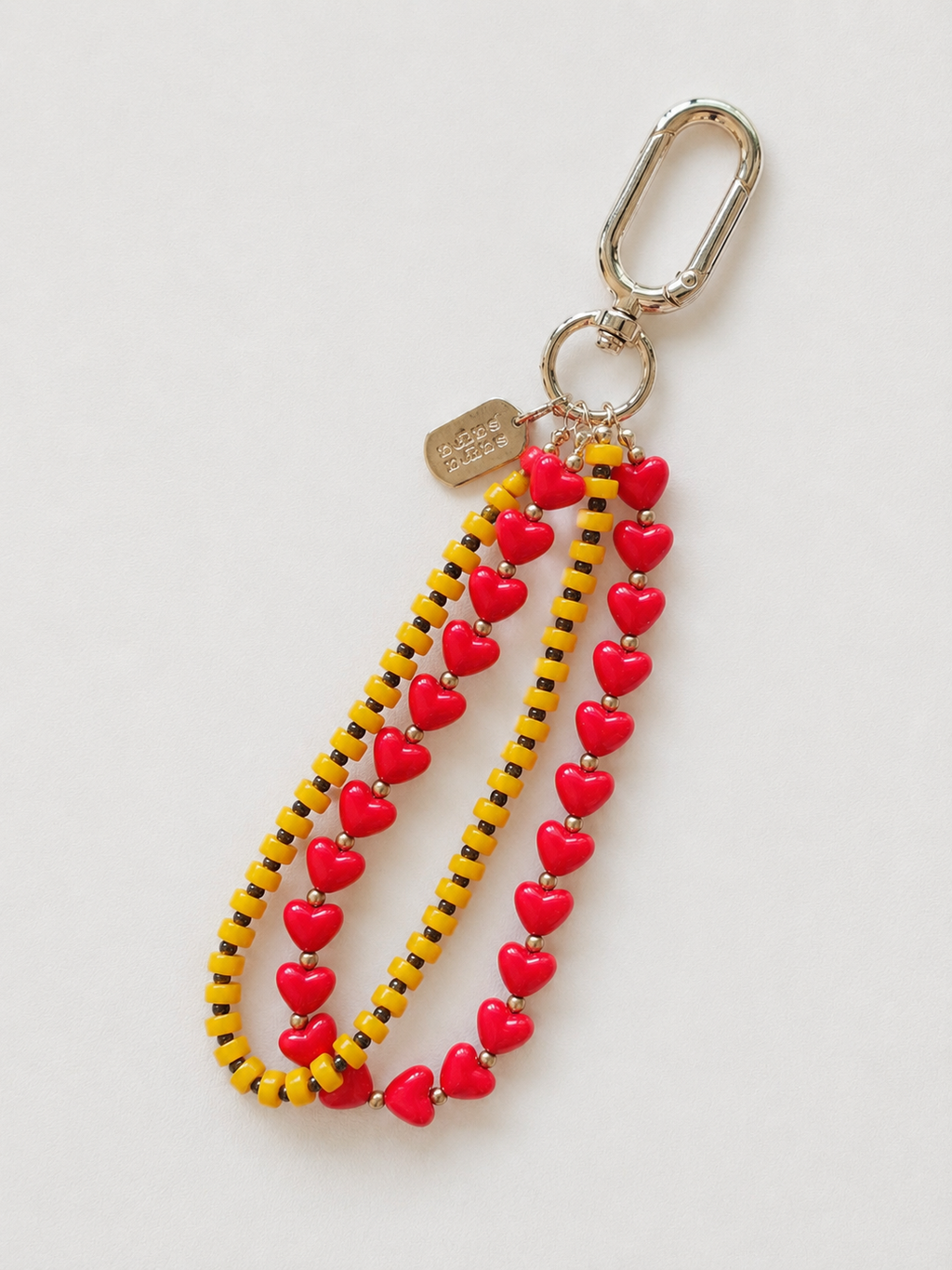 Cherry Picnic — Personalised Beaded Name Bag Charm