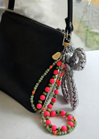 Pink Garden — Personalised Beaded Name Bag Charm