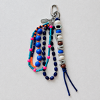 Blue Carnival — Personalised Beaded Name Bag Charm