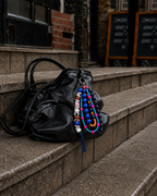 Blue Carnival — Personalised Beaded Name Bag Charm