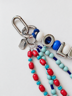 Mulberry Splash — Personalised Beaded Name Bag Charm
