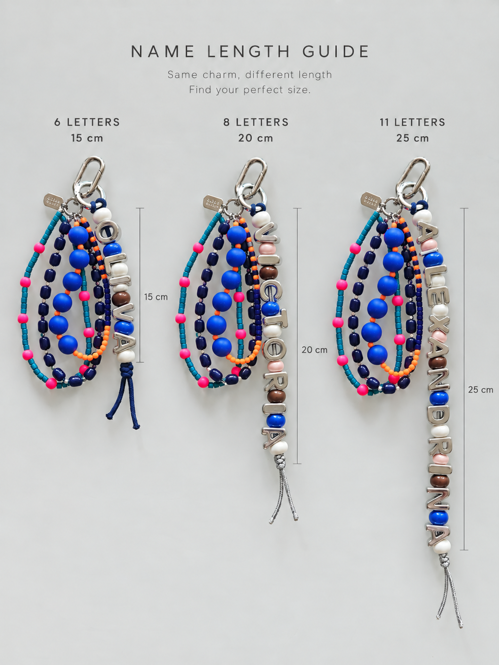 Cherry Picnic — Personalised Beaded Name Bag Charm